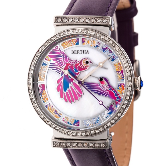 Custom Mother of Pearl Hummingbird Dial Watch main image 4